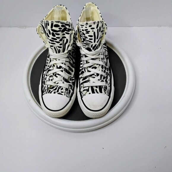 Converse Womens Zebra Print High Top Sneakers Size 7 US / 5 UK 37.5 EU Textile U - Picture 1 of 8